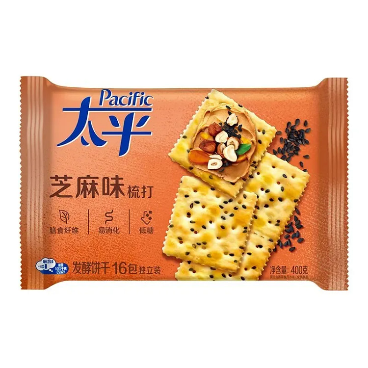 太平 梳打饼干(芝麻口味）含膳食纤维 1包 400 克