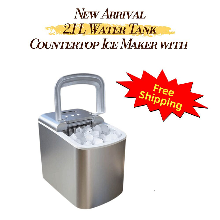 Countertop Ice Maker 9 Bullet Ice Cubes in 6-8 Min 1 bunch