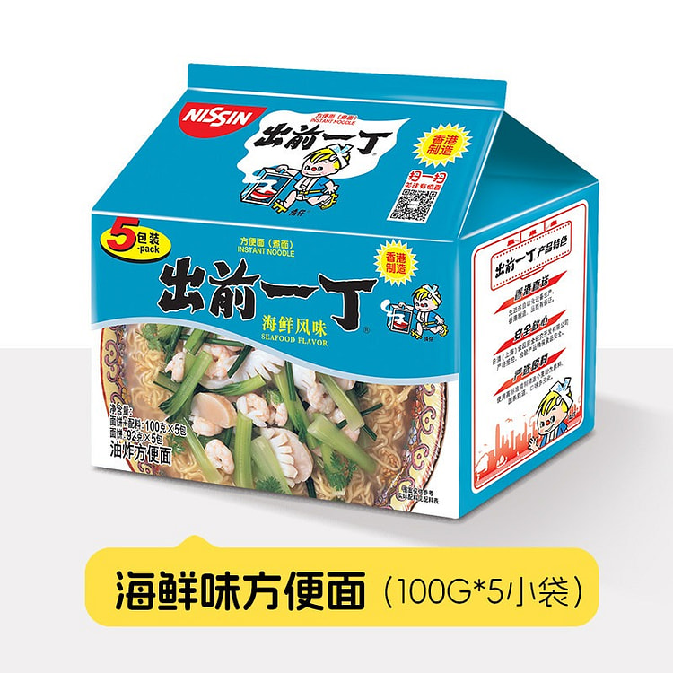 日清出前一丁香港版 海鲜风味方便面 500 克