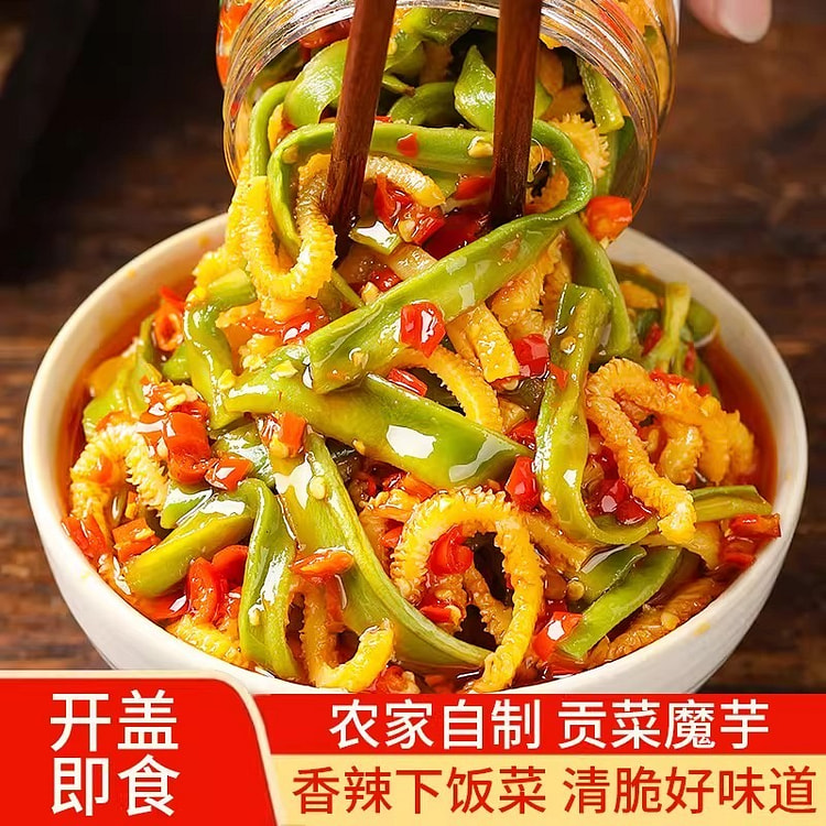 魔芋贡菜下饭菜香辣爽嘎嘣脆素毛肚零食剁辣椒 280 克