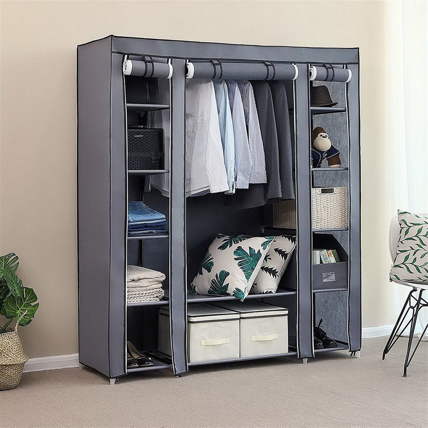 Assemble dust-proof fabric wardrobe 1 count