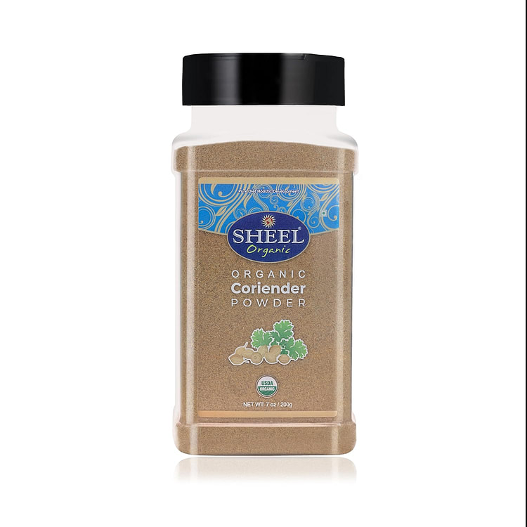 SHEEL Organic Coriander Powder, USDA - 7 oz / 200g 1 each