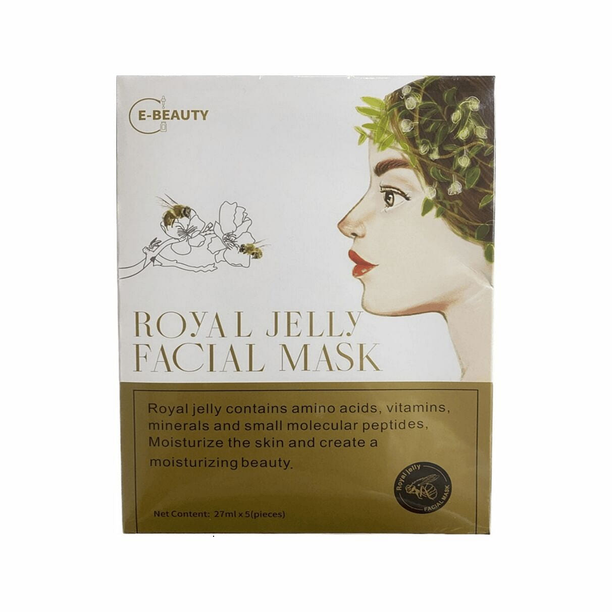 E-Beauty Royal Jelly Facial Mask 5pc x 1 pack 1 box
