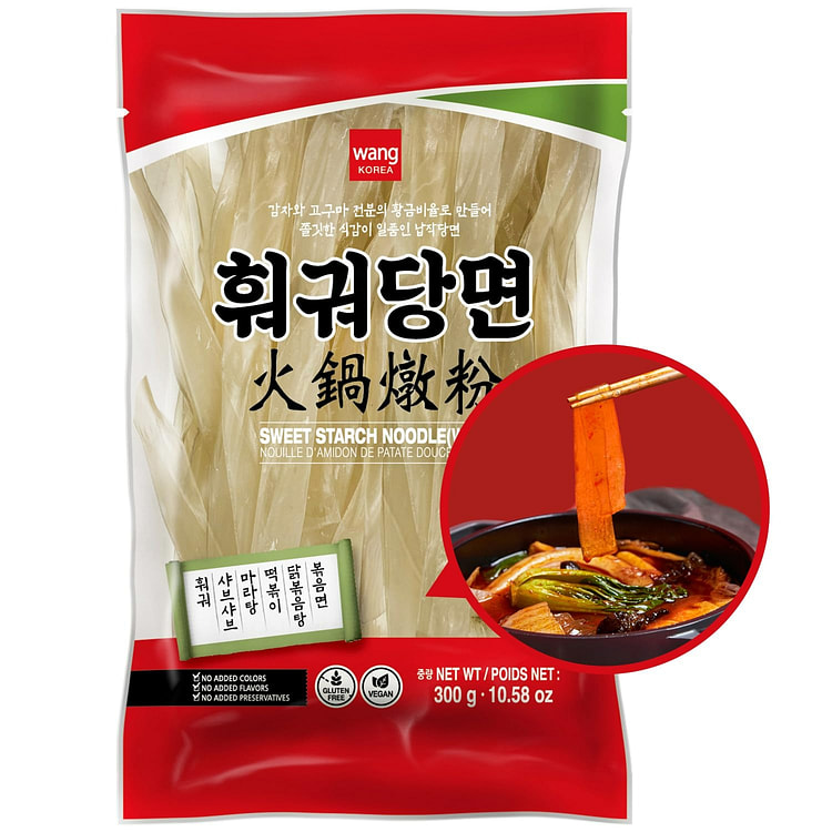 Wang Wide Glass Noodles Korean Potato Glass Noodle 1 each