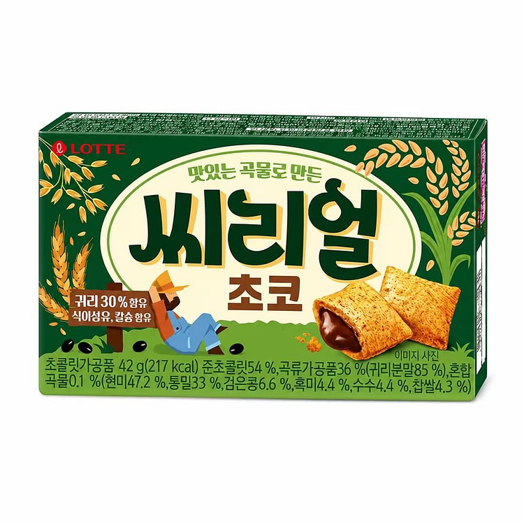 Lotte Oatmeal whole grain chocolate cookies 42g 1 each