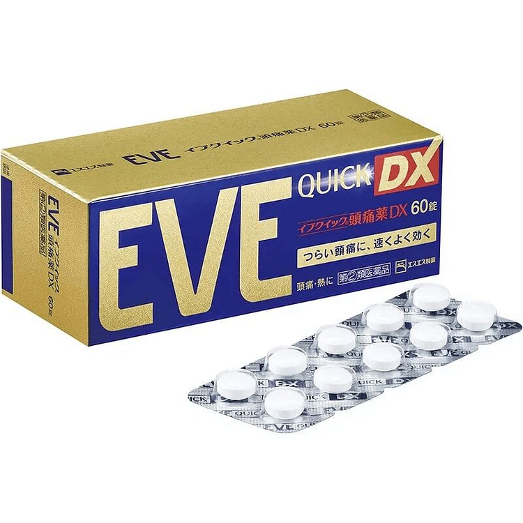 EVE Quick DX Headache Reliever 60tablets 1 box