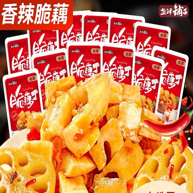 [Yanjinpuzi] Crispy Lotus Root 10 Pack Spicy Flavor 100 g
