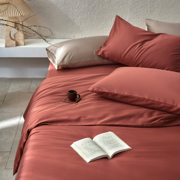 LULLABUY Cotenrra Gemstone Luxe Bedding Set Garnet Glow King Size 2000 g