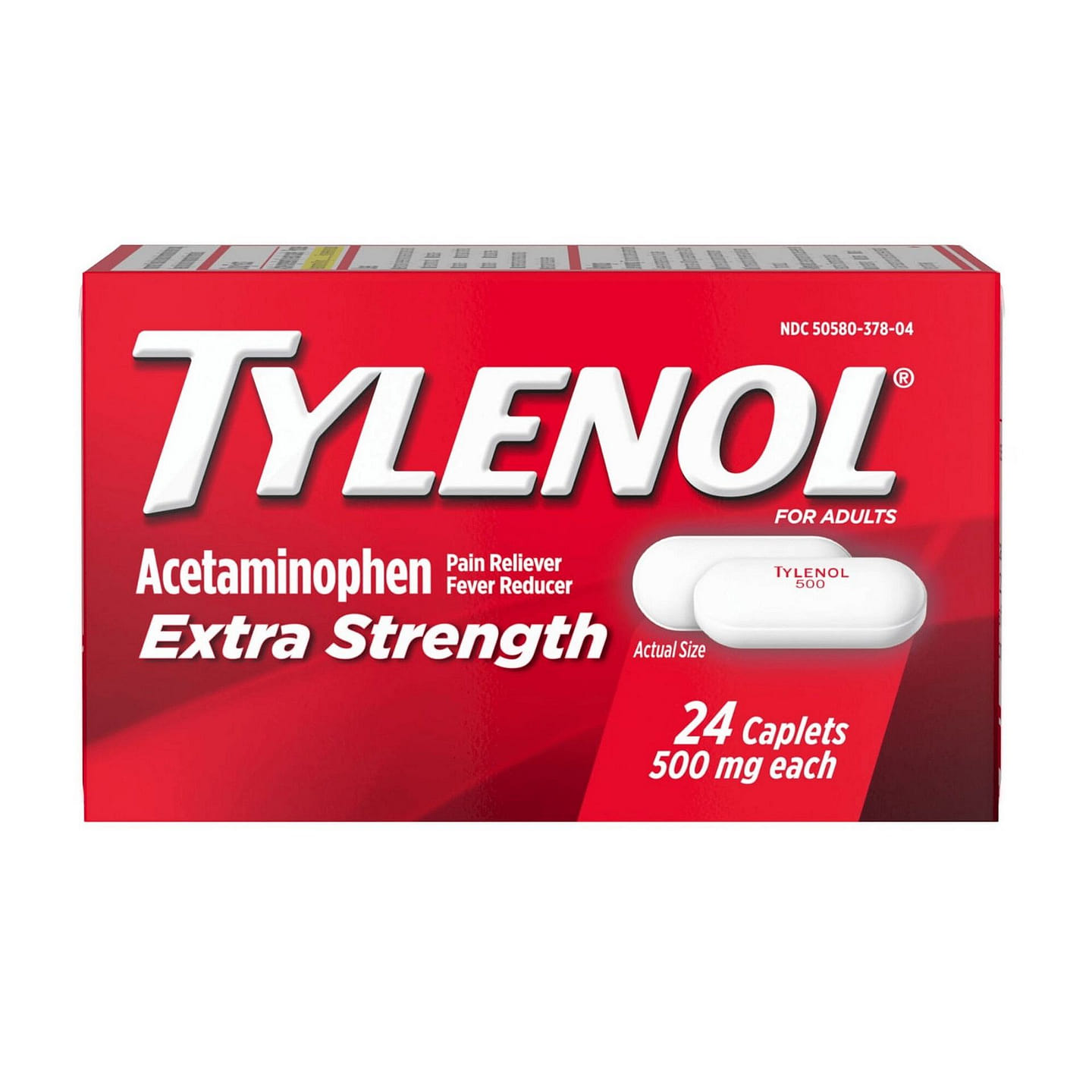 Tylenol Extra Strength 500mg Caplets 24ct 1 box