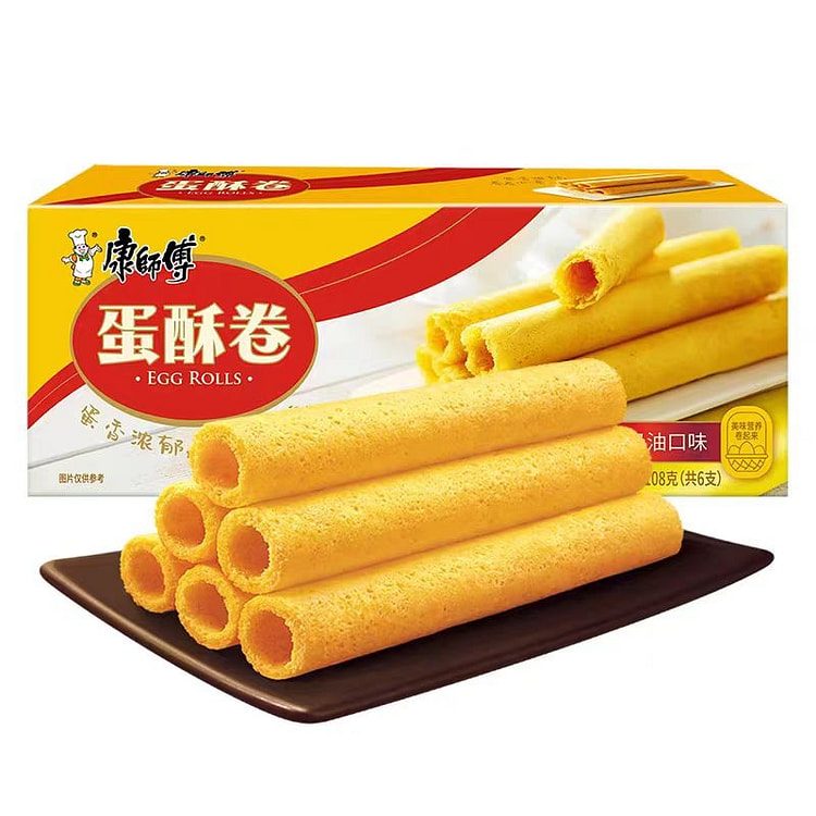 康师傅蛋酥卷108g*1盒蛋卷糕点心奶油口味办公下午茶早餐零食