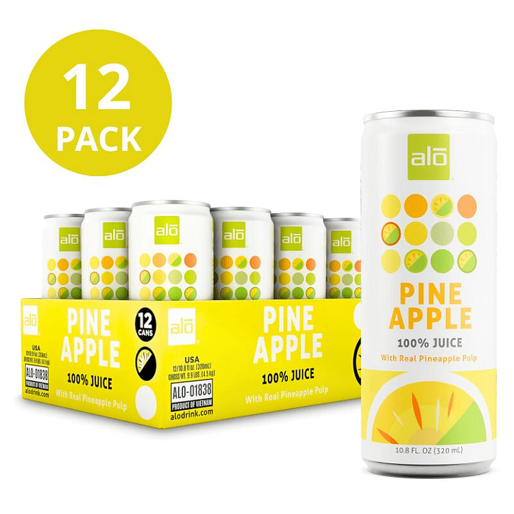 [Alo] Pineapple Juice - 10.8oz 12 Pack 1 each