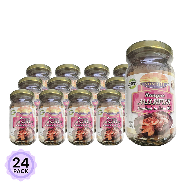 Sunrise Bottled Bangus Smoked In Corn Oil 220 g*24 pack