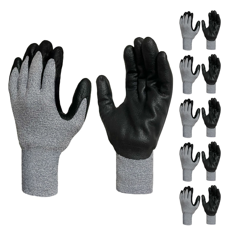 Grey Span-Nylon Glove  Black S 5 count