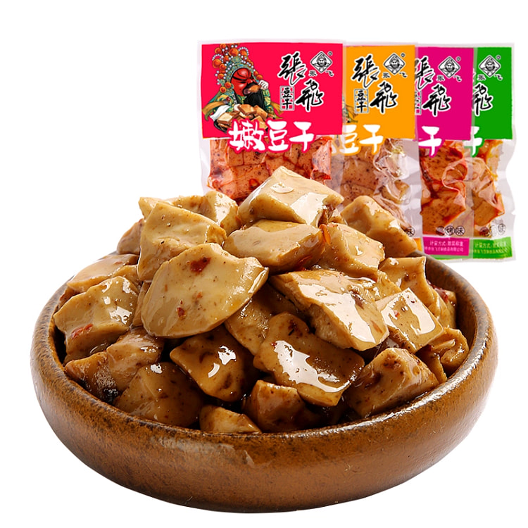 张飞嫩豆干块状4味混装500g 500 克
