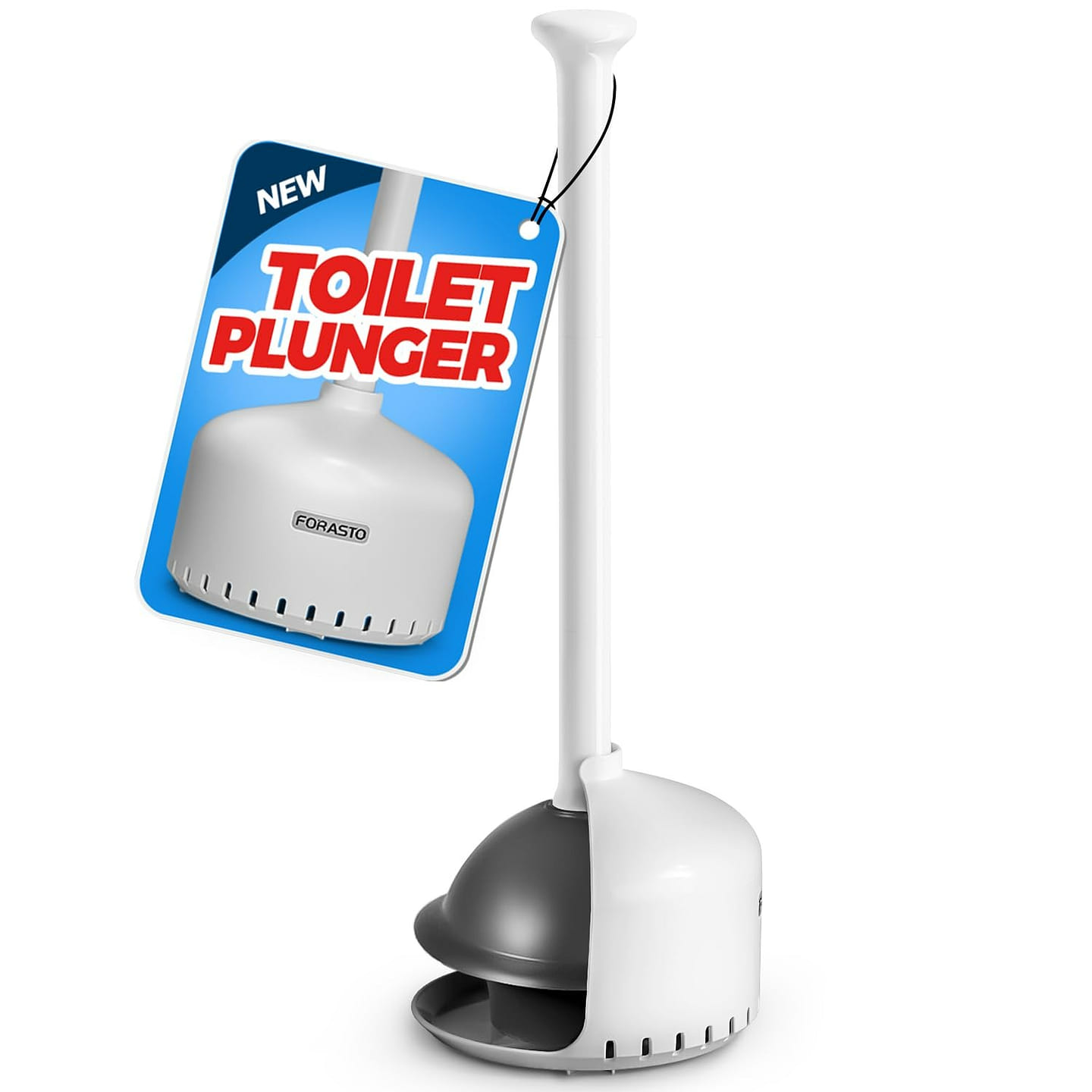 Toilet Plunger with Holder Plungers for Bathroom 1 each