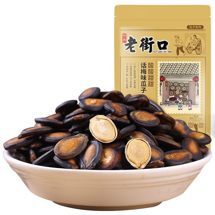 老街口话梅味西瓜子坚果炒货黑西瓜籽休闲零食200g 200 克