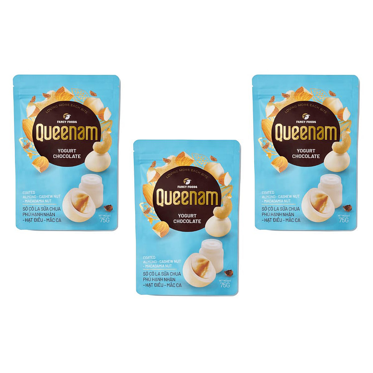 [Queenam] Yogurt Choco with Mixed Nuts 75gr x 3 3 count
