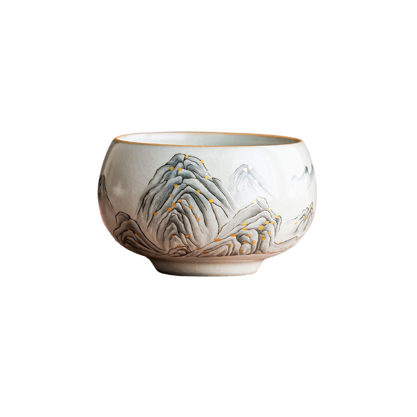 Qianli Jiangshan Ru Kiln Meditation Cup 7.5*4.8 Cm 1 box