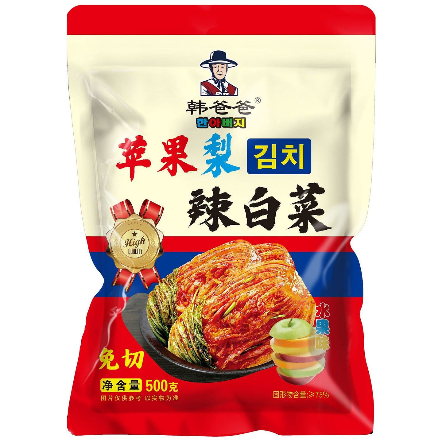 1 bag of Korean style apple, pear, spicy cabbage 500 g