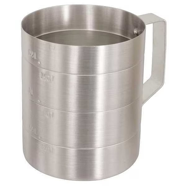 Measuring Cup, Aluminum, 1 qt. Dry 2 lb