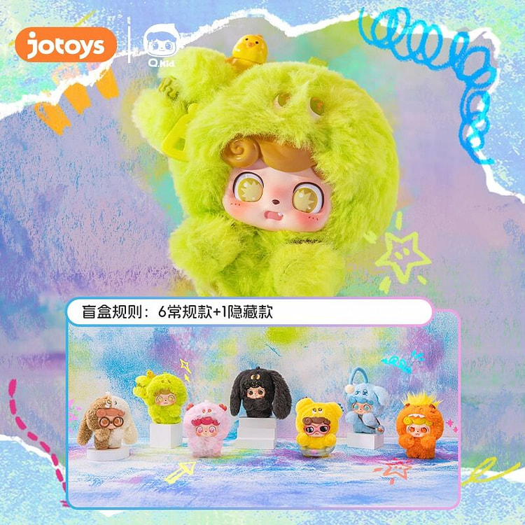 JOTOYS/奇偶潮乐Q宝情绪毛毛怪毛绒盲盒