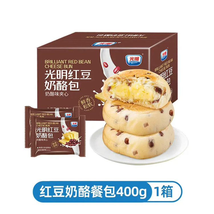 Bright Red Bean Cream Cheese Bun 400g 400 g