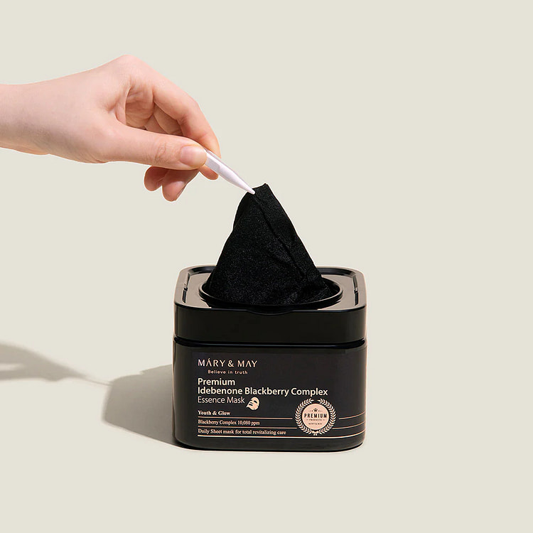 MARY&MAY Premium Idebenone Blackberry Complex Essence Mask 250g (20EA)
