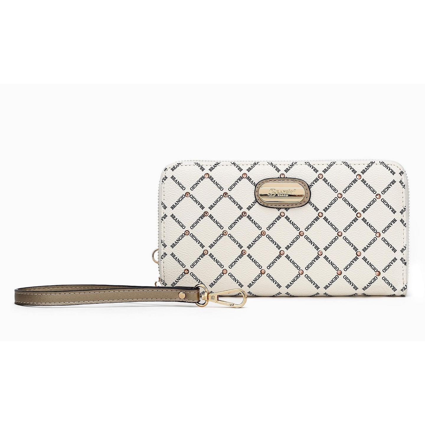Ruby Romance Crystal Stud Top Handle Bag Ivory Wallet [RHW3668-IV] 1 each