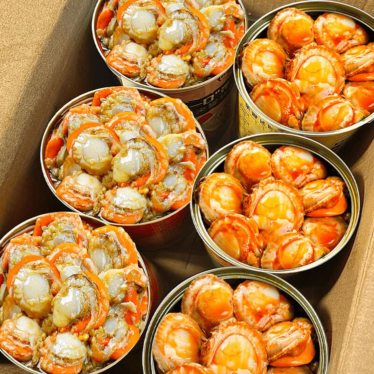 扇贝肉即食熟食海鲜麻辣蒜蓉 100 克*2 罐