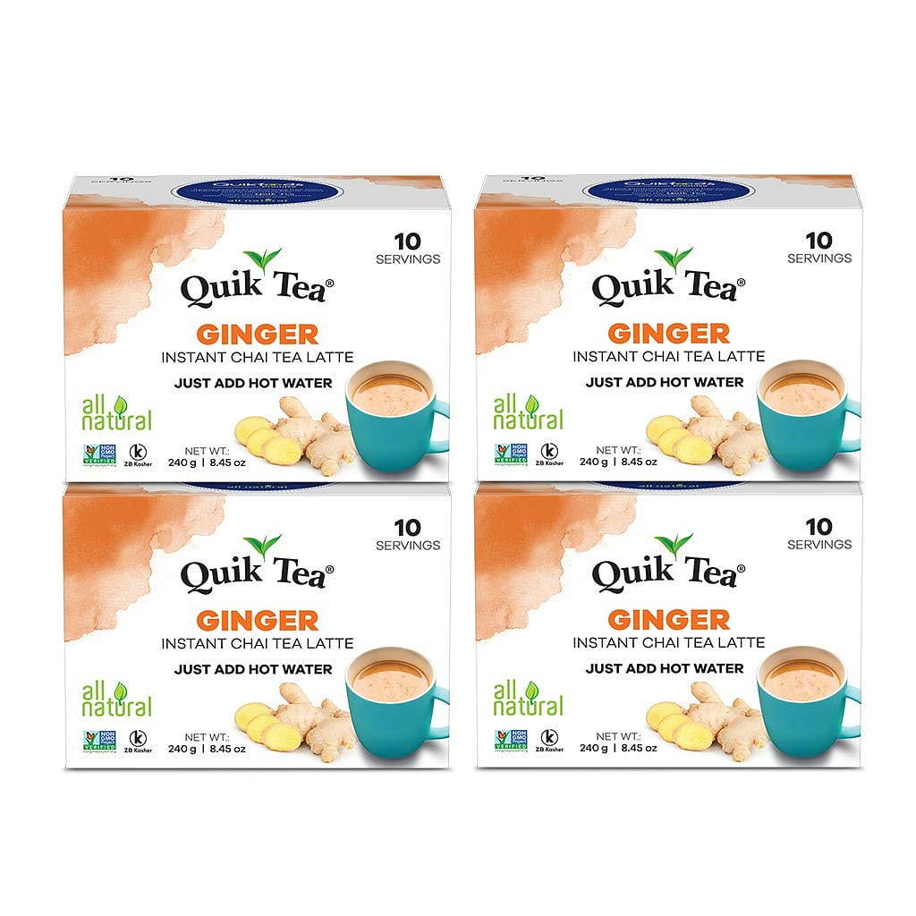 QuikTea Chai Latte Ginger 10ct-(Pack of 4) 4 box