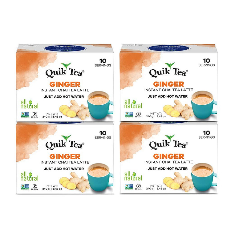 QuikTea Chai Latte Ginger 10ct-(Pack of 4) 4 box