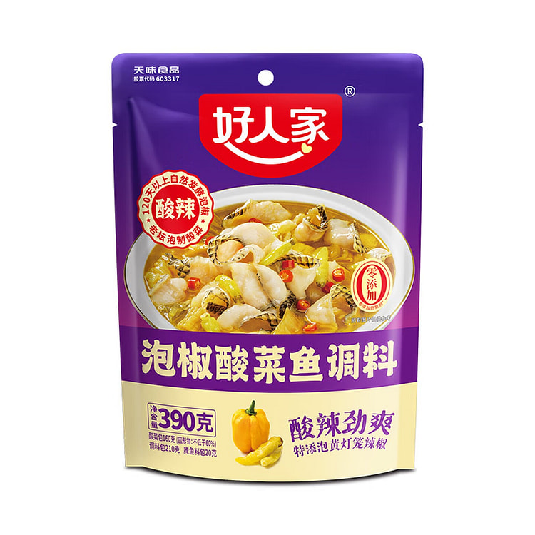 好人家泡椒酸菜鱼调料 390 克