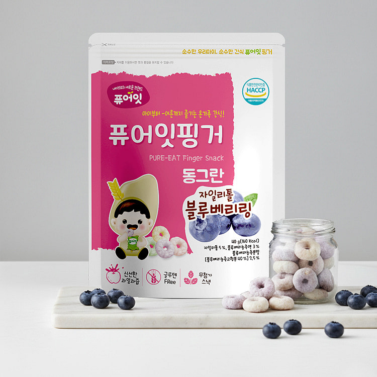 Finger Round Xylitol Fruit Ring Blueberry 40 g