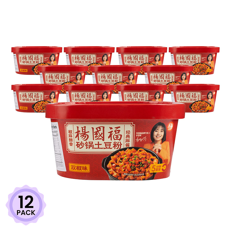 杨国福砂锅土豆粉 双椒味 285 克*12 包