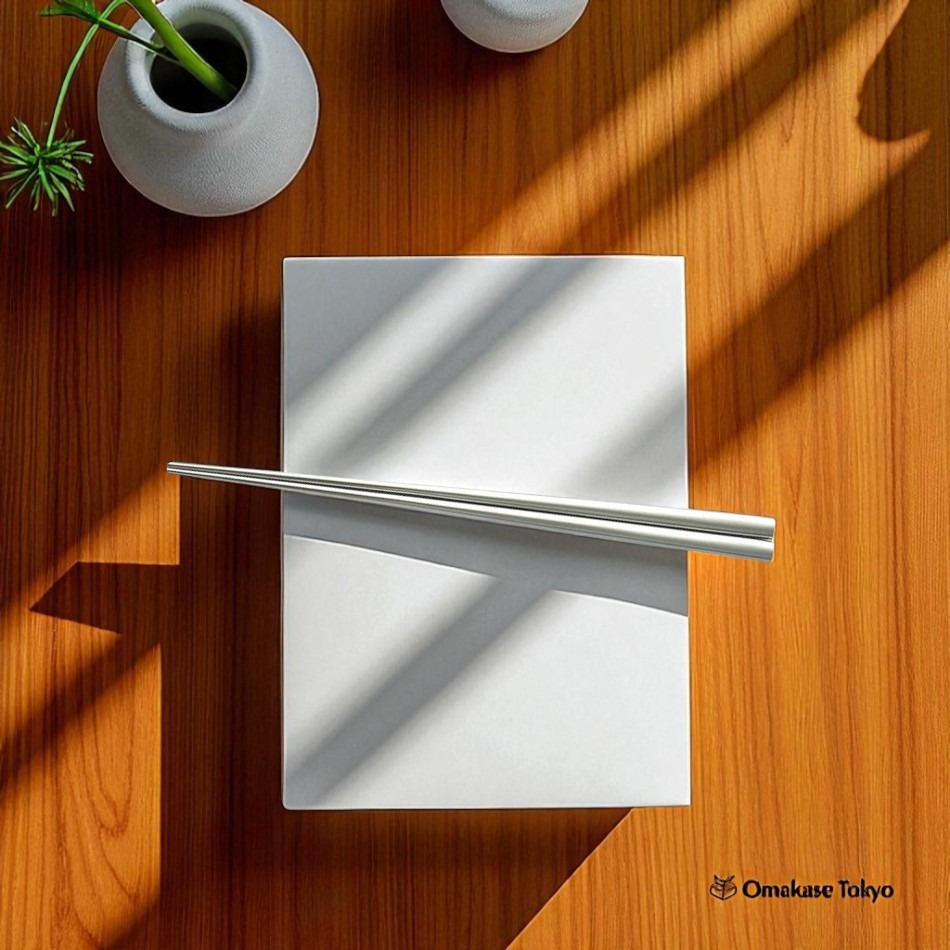 ちよす Get Chopsticks Matte 18-8 Stainless Steel 22cm Delivered | Weee