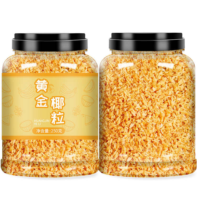 黄金烤椰粒碎椰蓉椰丝椰子脆块烘焙250g*1罐