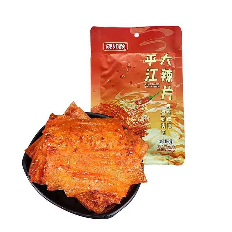 Spicy as a Face Pingjiang Spicy Slices 68g Spicy Classic Hand Torn Snacks 68 g