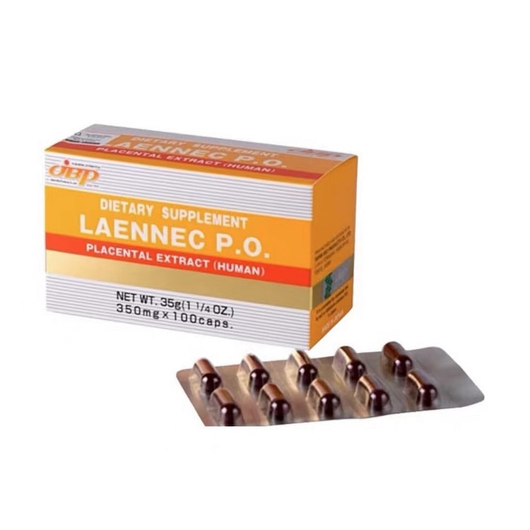 JBP LAENNEC Yellow Human Placenta Capsules 100 count