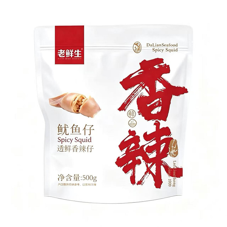老鲜生香辣带籽鱿鱼仔500g*1袋 1 包