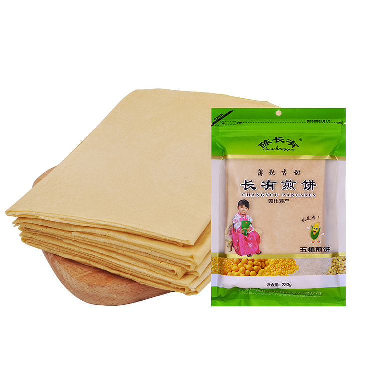 陈长有煎饼东北煎饼手工五粮口味220g*1袋