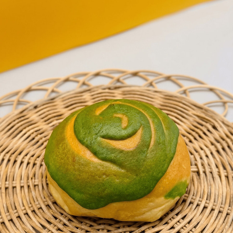 Green Tea Milk Cream Red Bean Mochi Bread 1 each