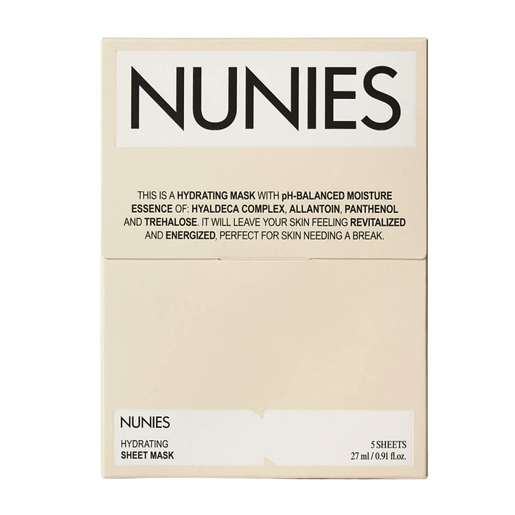 NUNIES Hydrating Sheet Mask Hyaluronic Gel 27ml 1 pack