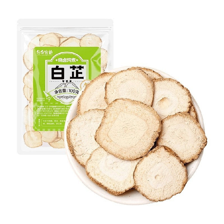谷食密语白芷切片香料卤料100g*1袋 30 克