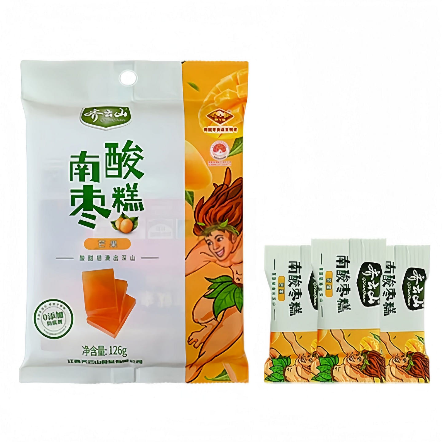 Qiyun Mountain South Sour Jujube Cake 126g 1 bag, 126 g