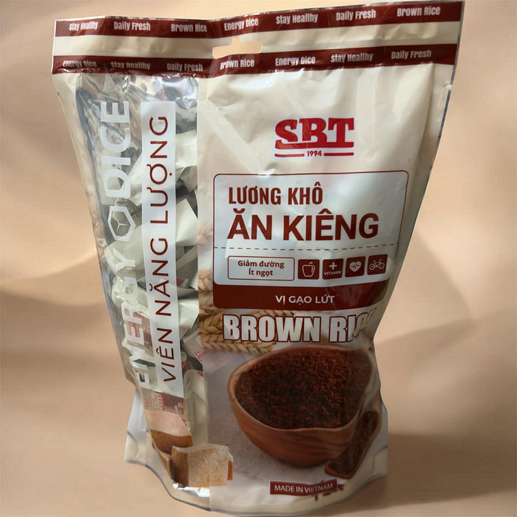 Ngũ Cốc - Lương Khô Ăn Kiêng SBT Vị Gạo Lứt Túi 450g Dành Cho Ăn Kiêng 1 gó
