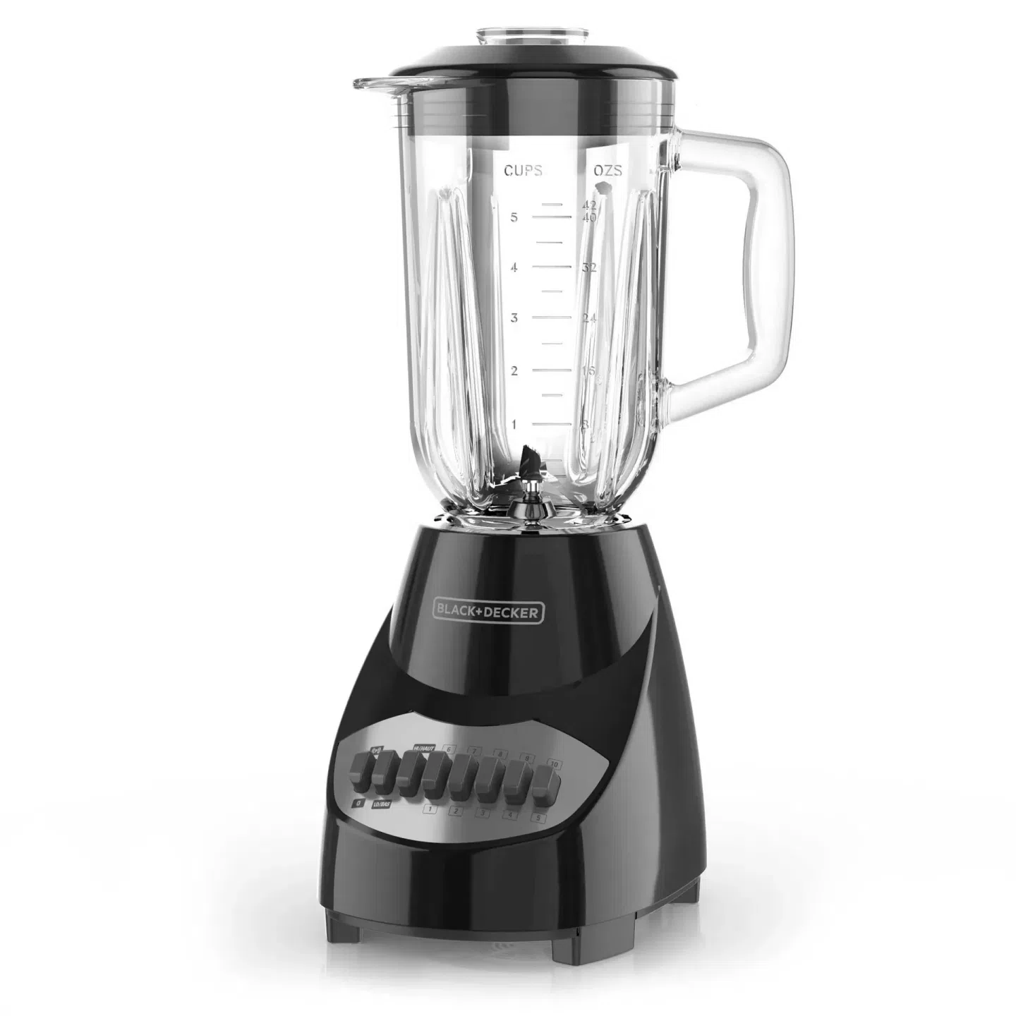 BLACK+DECKER Countertop Blender with 5-Cup Glass Jar Black BL2010BG 1 each