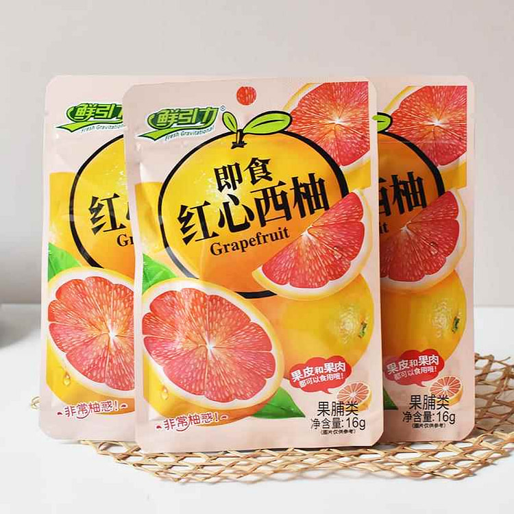 鲜引力 即食红心西柚片吃泡水蜜饯果脯 16g*5袋