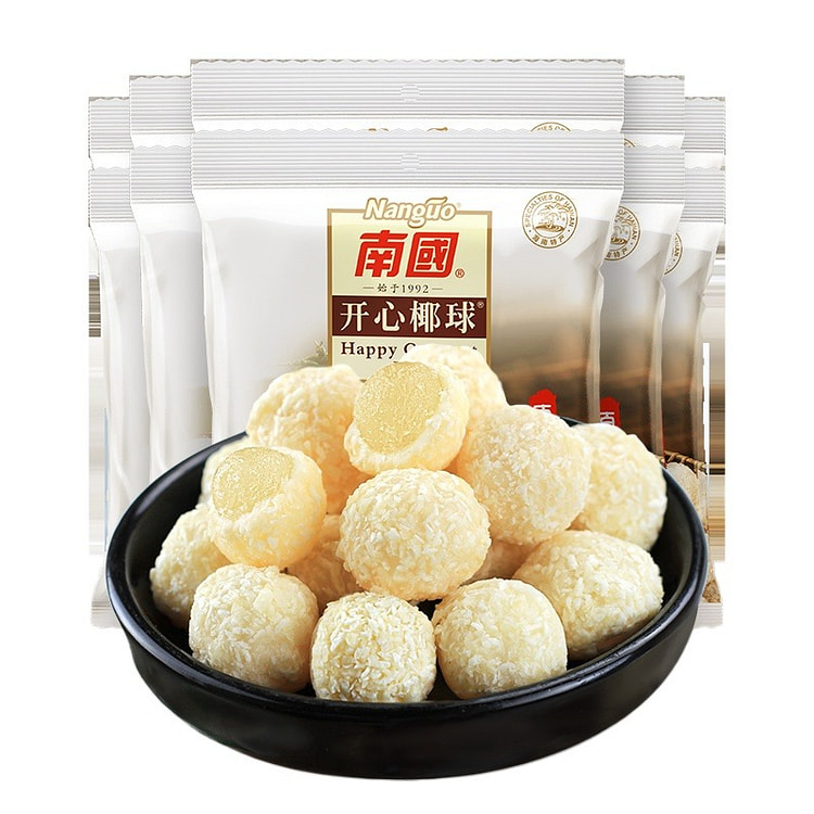 南国椰球椰蓉丝夹心软糖原味50g*5袋