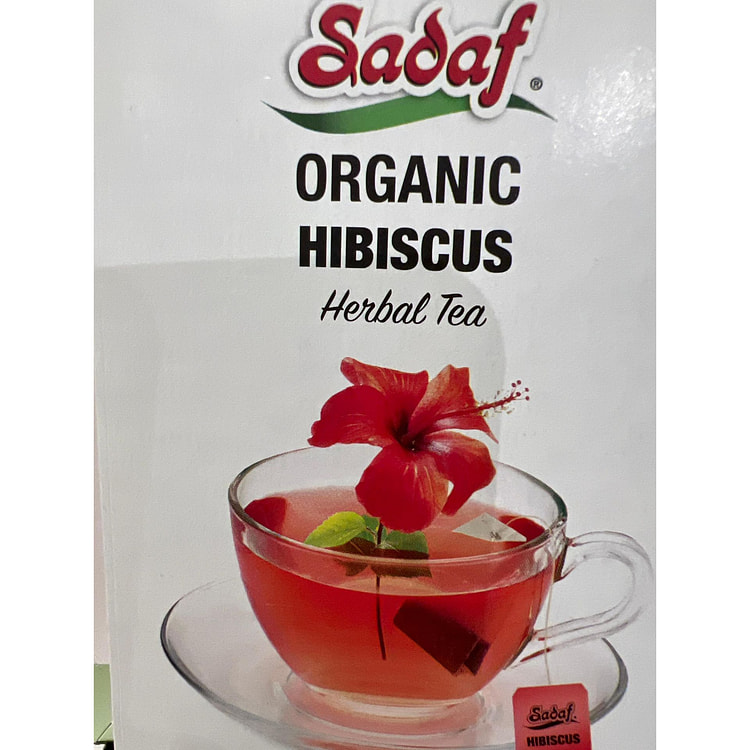 Sadaf Organic  Lemon Herbal Tea 18 Tea Bags 18 count