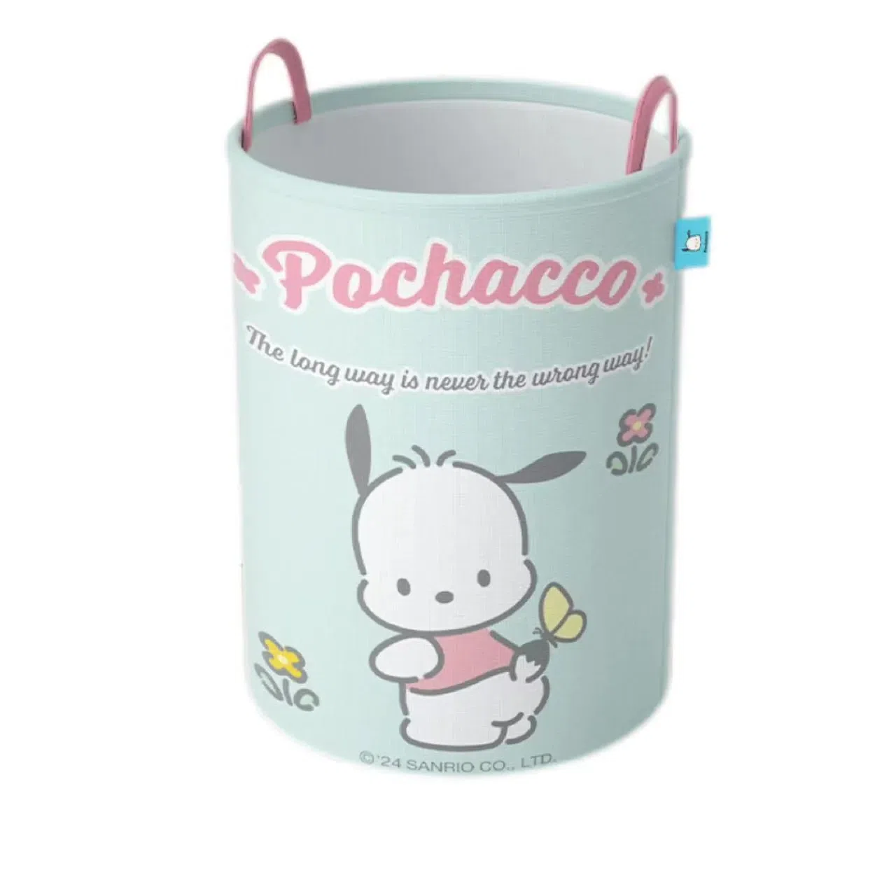 Sanrio Collapsible Cylinder Storage Basket-POCHACCO Blue Style 1 each